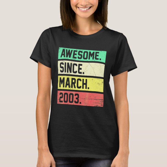 Camiseta Cumpleaños 19  19 Años Increíble Desde el 20 de Ma (Anverso)
