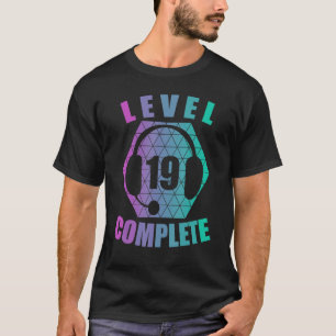 Camiseta Cumpleaños 19 19 Años Jugador Juego Consola Video