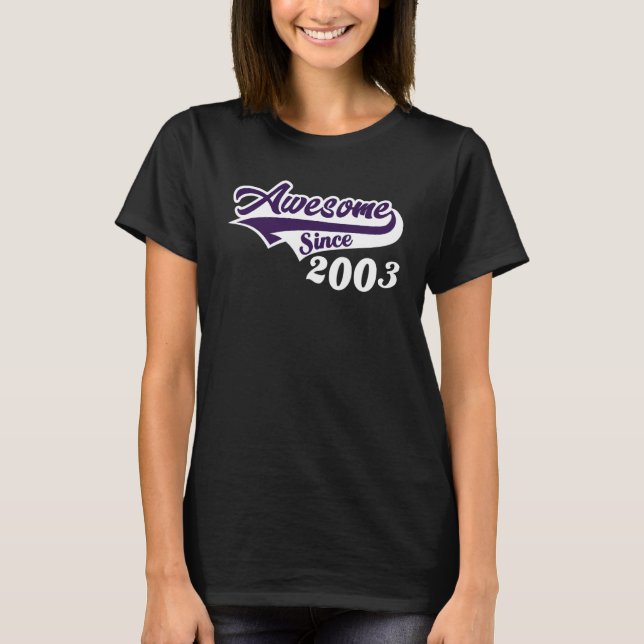 Camiseta Cumpleaños 19 Increíble Desde 2003 Edad De Perfecc (Anverso)