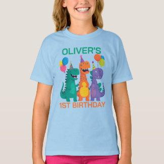 Camiseta Cumpleaños 1 de Little Dino