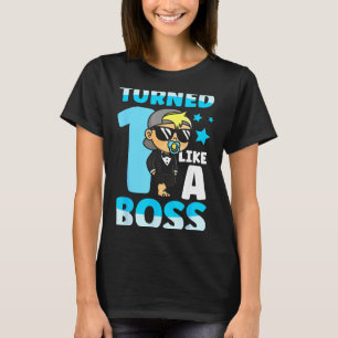 Camiseta Cumpleaños 1 Niño Niña 1 Año Como Un Jefe Niños