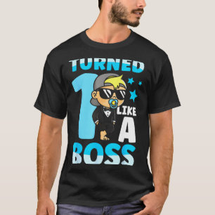 Camiseta Cumpleaños 1 Niño Niña 1 Año Como Un Jefe Niños
