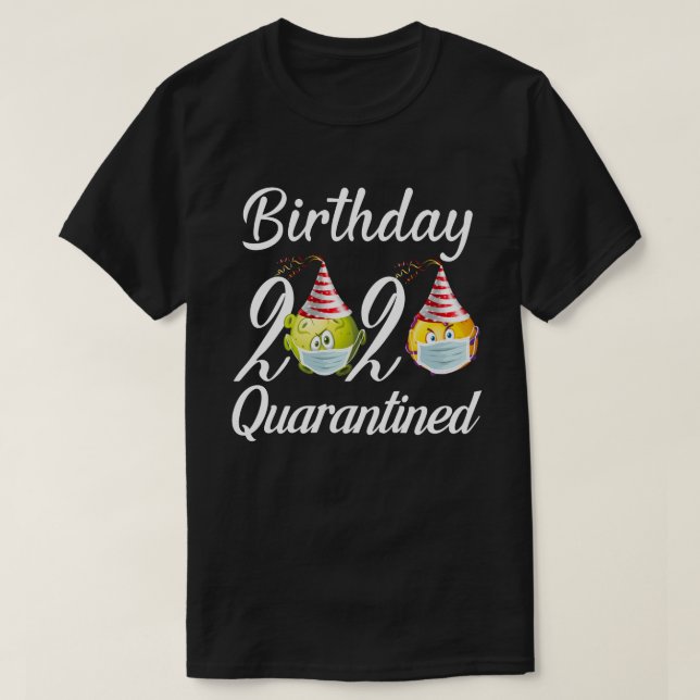 Camiseta cumpleaños 2020 en cuarentena (Diseño del anverso)