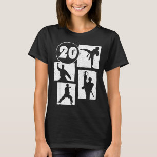 Camiseta Cumpleaños 20 Karate Taekwondo Chico de 20 años