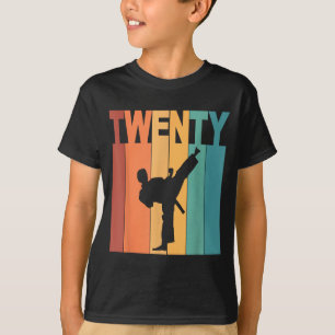 Camiseta Cumpleaños 20 Karate Tema Taekwondo 20 Años