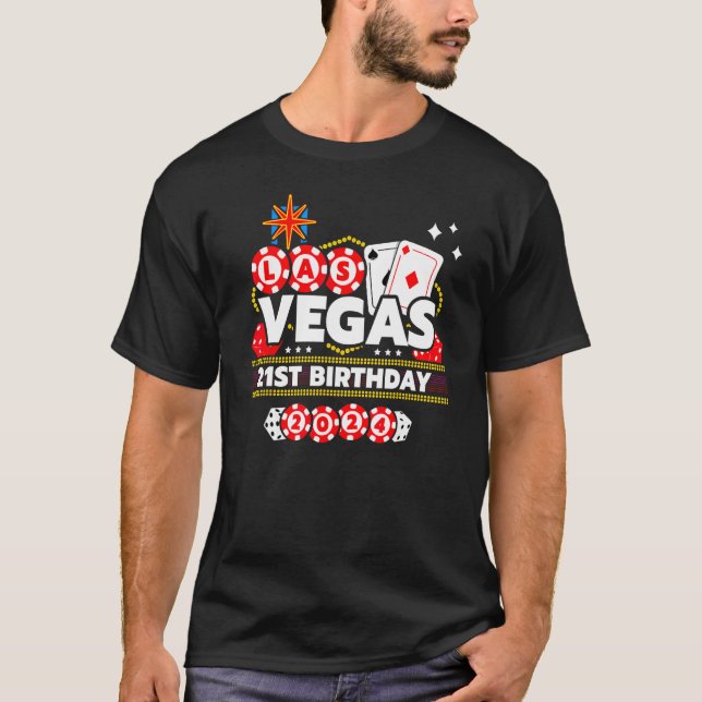 Camiseta Cumpleaños 21 de Las Vegas - Cumpleaños de Las Veg (Anverso)