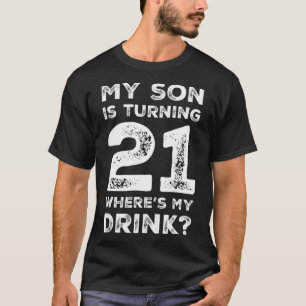 Camiseta Cumpleaños 21 para papá mamá hijo de 21 años de ed