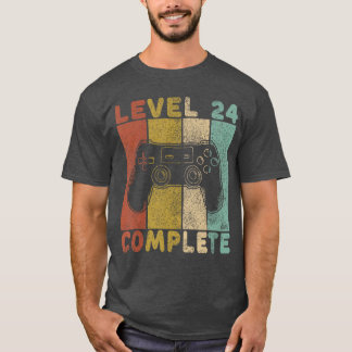 Camiseta Cumpleaños 24 de Hombres Hombres Juegos Nivel 24 C