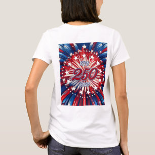 Camiseta Cumpleaños 250 de América 1776-2026 Fuegos Artific