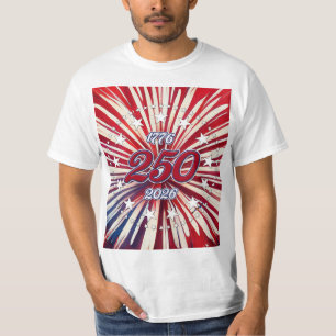 Camiseta Cumpleaños 250 de América 1776-2026 Fuegos Artific