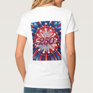 Camiseta Cumpleaños 250 de América 1776-2026 Fuegos Artific
