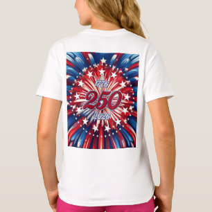 Camiseta Cumpleaños 250 de América 1776-2026 Fuegos Artific