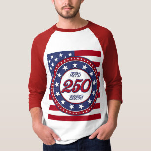 Camiseta Cumpleaños 250 de América con bandera de EE. UU.