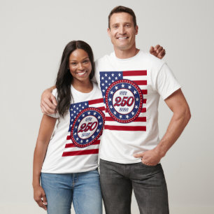 Camiseta Cumpleaños 250 de América con bandera de EE. UU.