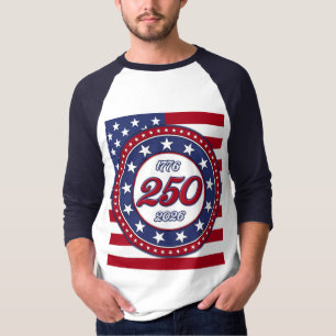 Camiseta Cumpleaños 250 de América con bandera de EE. UU.