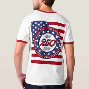 Camiseta Cumpleaños 250 de América con bandera de EE. UU.