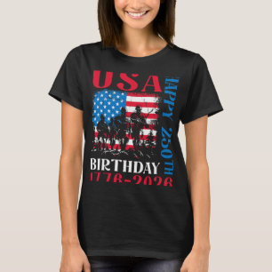 Camiseta Cumpleaños 250 de EE. UU. 1776 2026 Soldado Patrió