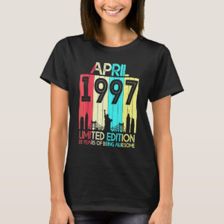Camiseta Cumpleaños 25  Abril 1997  25 Años