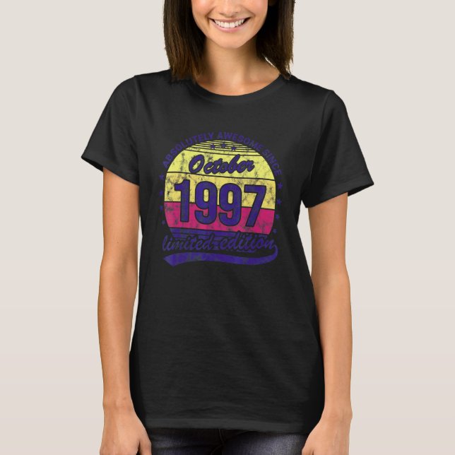 Camiseta Cumpleaños 25 Absolutamente Impresionante Vintage  (Anverso)
