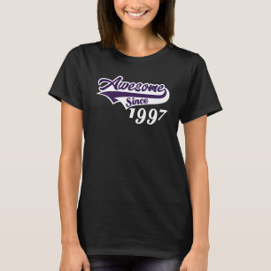 Camiseta Cumpleaños 25 Increíble Desde 1997 Edad De Perfecc