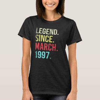Camiseta Cumpleaños 25  Leyenda de 25 años desde marzo de 1