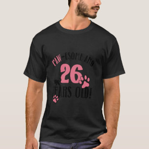 Camiseta Cumpleaños 26 Cumple 26 Años Gata Madre Amante Gat