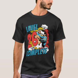 Camiseta Cumpleaños 26 Hombres 26 años Nivel Cómic