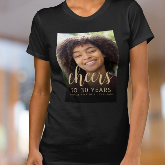 Camiseta Cumpleaños 30 con Foto Personalizada (Subido por el creador)
