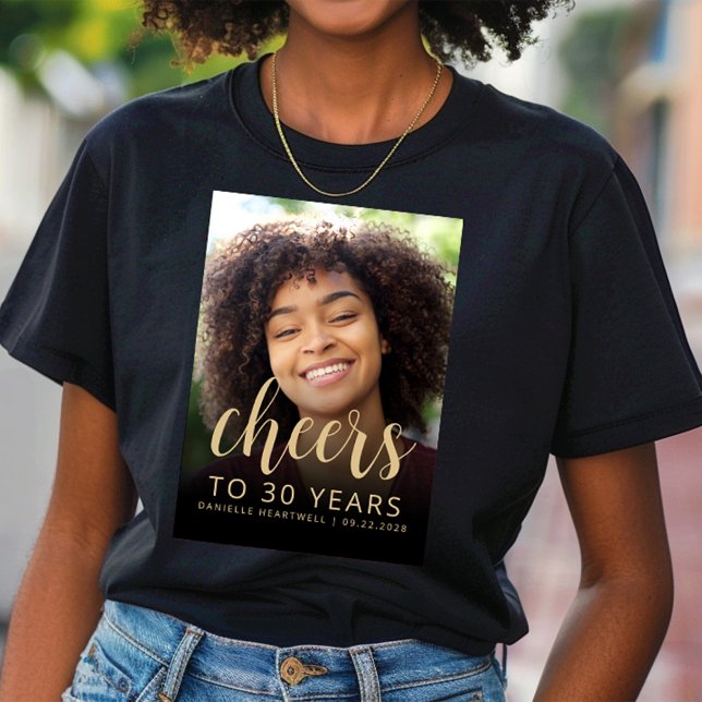 Camiseta Cumpleaños 30 con Foto Personalizada (Subido por el creador)