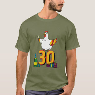 Camiseta Cumpleaños 30 del amante del pollo Gallina Mascota