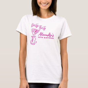 Camiseta Cumpleaños 30 treinta sucio rosa de moda