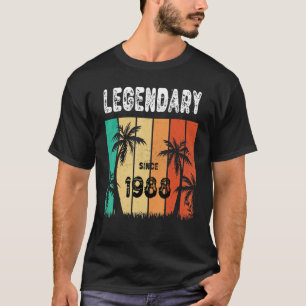 Camiseta Cumpleaños 34 de 1988 para las mujeres y los hombr