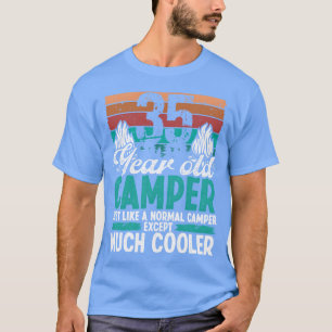 Camiseta Cumpleaños 35 años de edad campista explorando cam