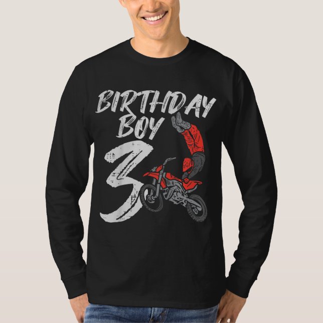 Camiseta Cumpleaños 3 Bicicleta Sucia Guay Motocross 3 cump (Anverso)