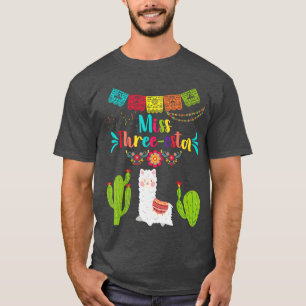 Camiseta Cumpleaños 3 de Miss FiestahreeEsta Girl Fiesta Me