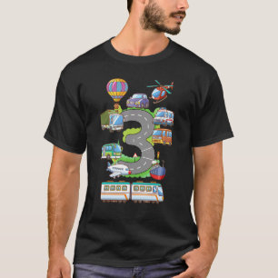Camiseta Cumpleaños 3 niños Chicas Niños Traslado de 3 años