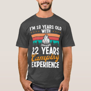 Camiseta Cumpleaños 40 Años Campista Montañas Campamento 40