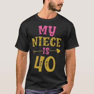Camiseta Cumpleaños 40 de sobrina de tía tío