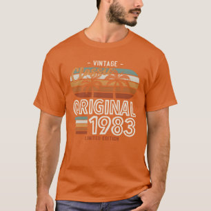 Camiseta Cumpleaños 40 hombre vintage 1983 amigos vintage