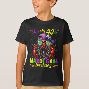 Camiseta Cumpleaños 40 Mardi Gras Martes de Carnaval 40 Año