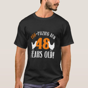 Camiseta Cumpleaños 48 48 Años Granjero De Gallinas Gallina