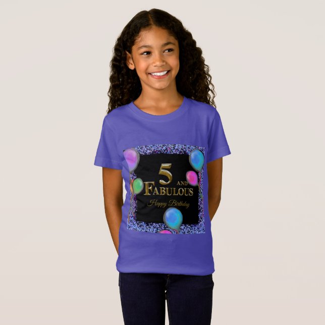 Camiseta Cumpleaños 5  (Anverso completo)