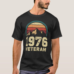 Camiseta Cumpleaños 50 1976 Retro Montañas Sol Vintag
