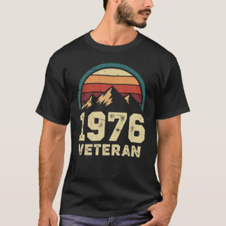 Camiseta Cumpleaños 50 1976 Retro Montañas Sol Vintag