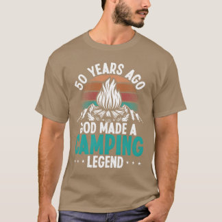 Camiseta Cumpleaños 50 Campamento Vintage Montañas 50 años