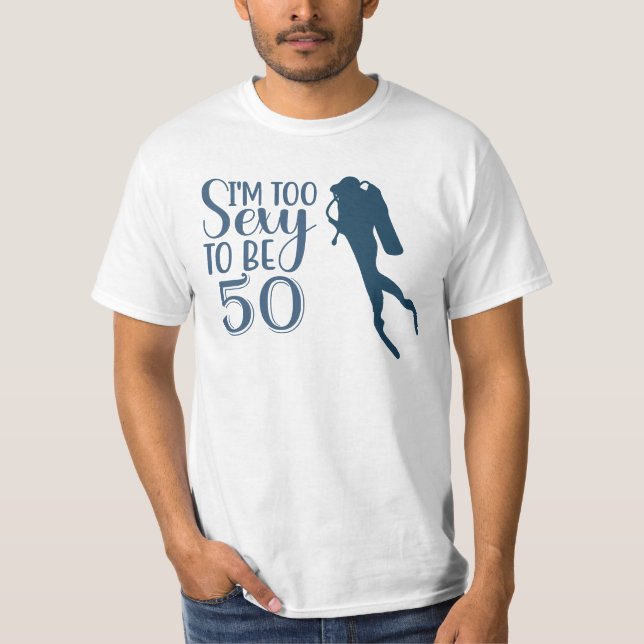 Camiseta Cumpleaños 50 de buceo  (Anverso)