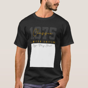 Camiseta Cumpleaños 50 Vintage 50 Años Est 1975 Señal Mía