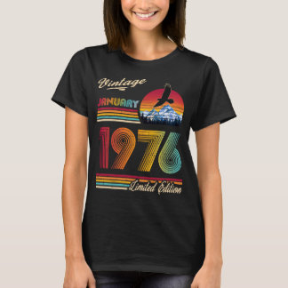 Camiseta Cumpleaños 50 Vintage Enero 1976 50 Años cumple