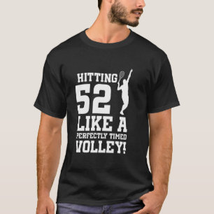 Camiseta Cumpleaños 52 Tenis 52 Años Jugador de Tenis Bi