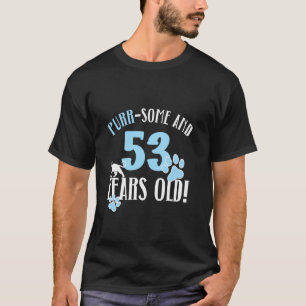 Camiseta Cumpleaños 53 53 años Gata Madre Amante de los Gat
